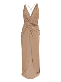 Robe Bayamo drapée - Light Brown