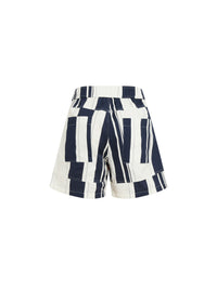 Short Pecheur en denim cargo - Multi Blue
