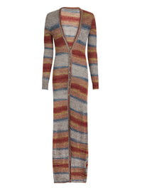 Robe Gilet à rayures - Red