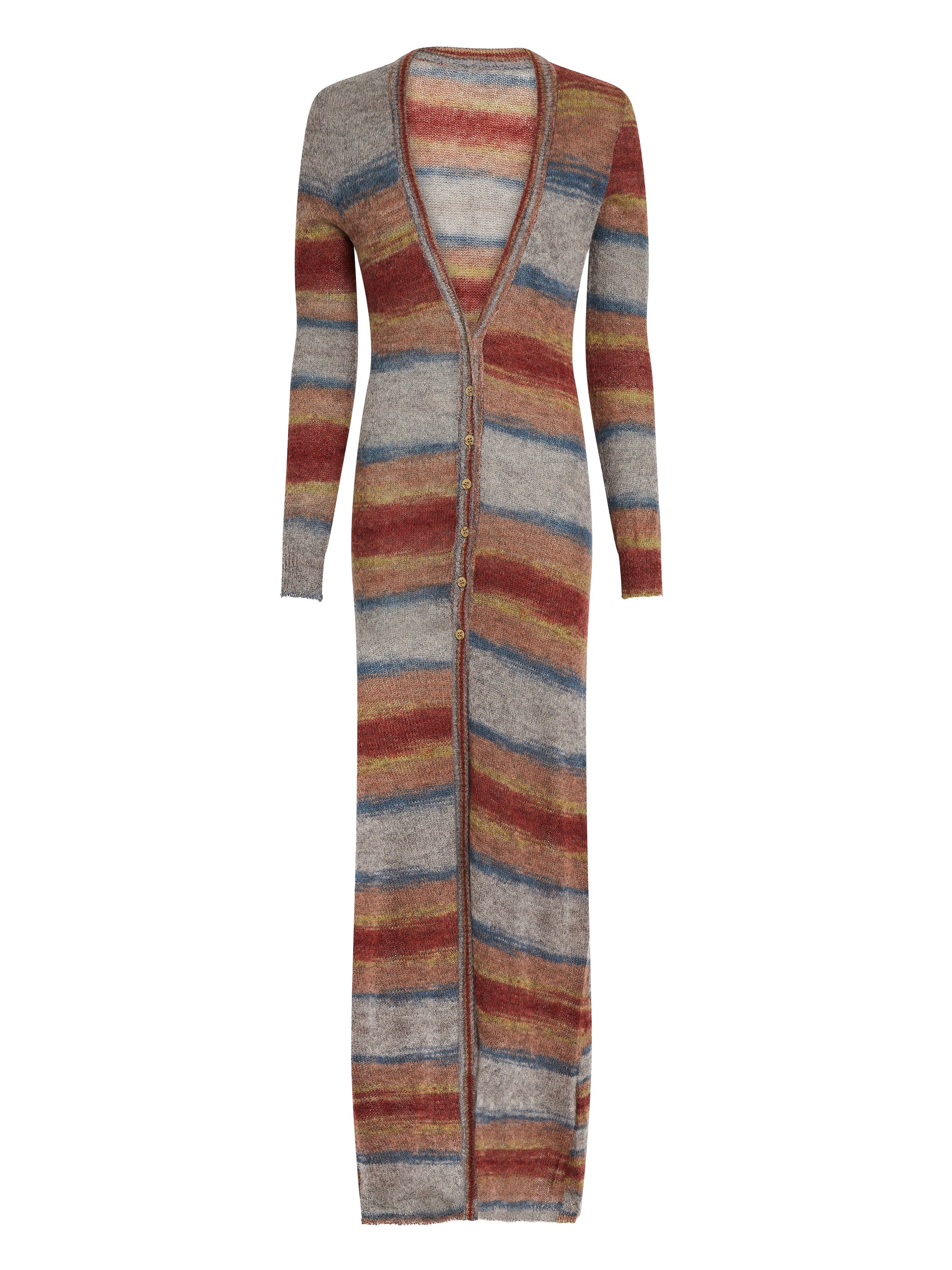 Robe Gilet à rayures - Red