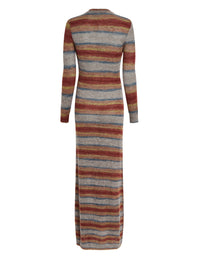 Robe Gilet à rayures - Red