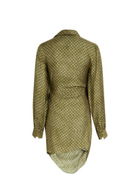 Robe chemise Saabi en soie mélangée - Green