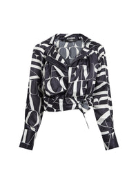 Chemise Figari à nouer - Print Navy & Black