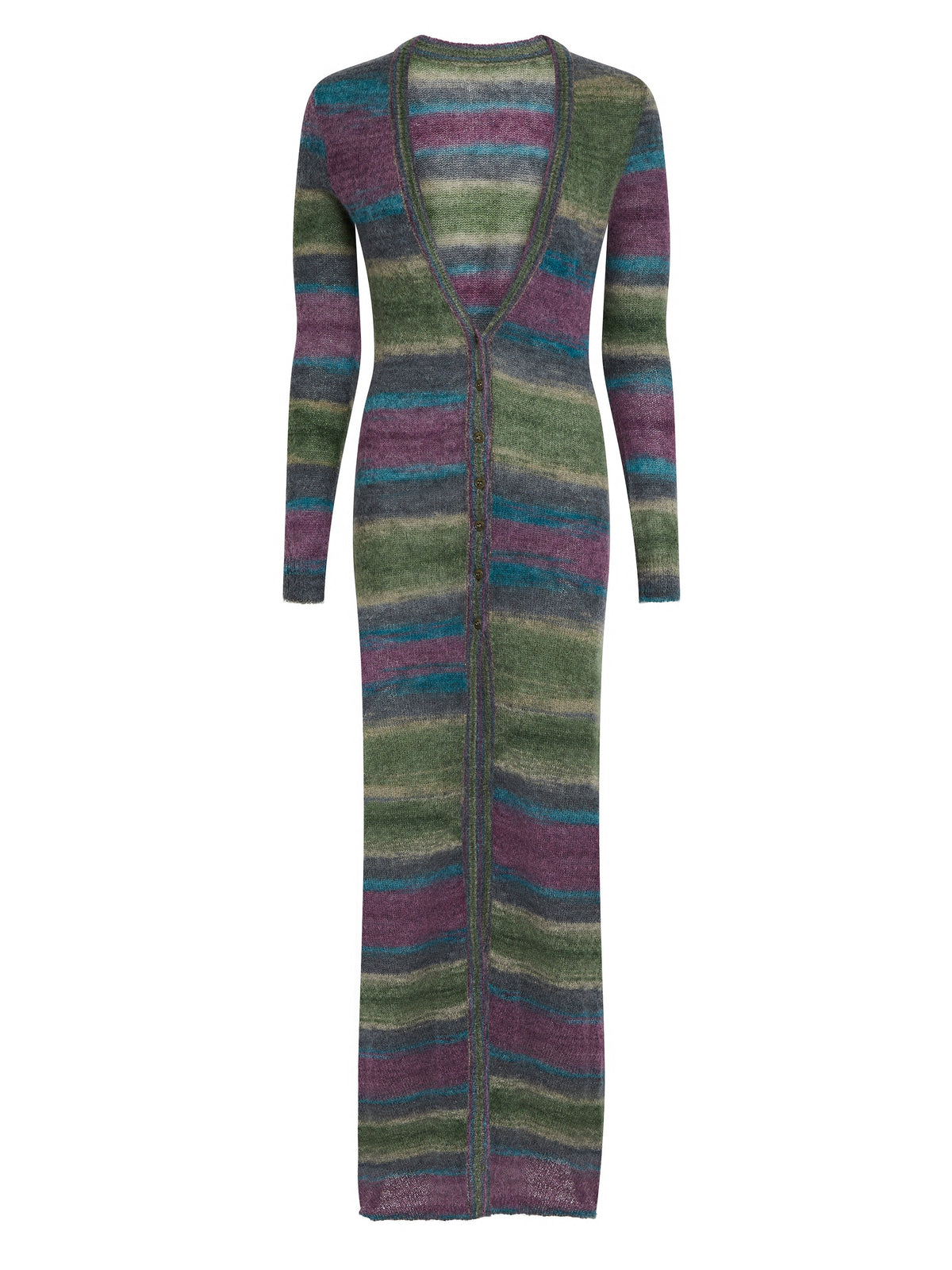 Robe Gilet à rayures en laine - Purple