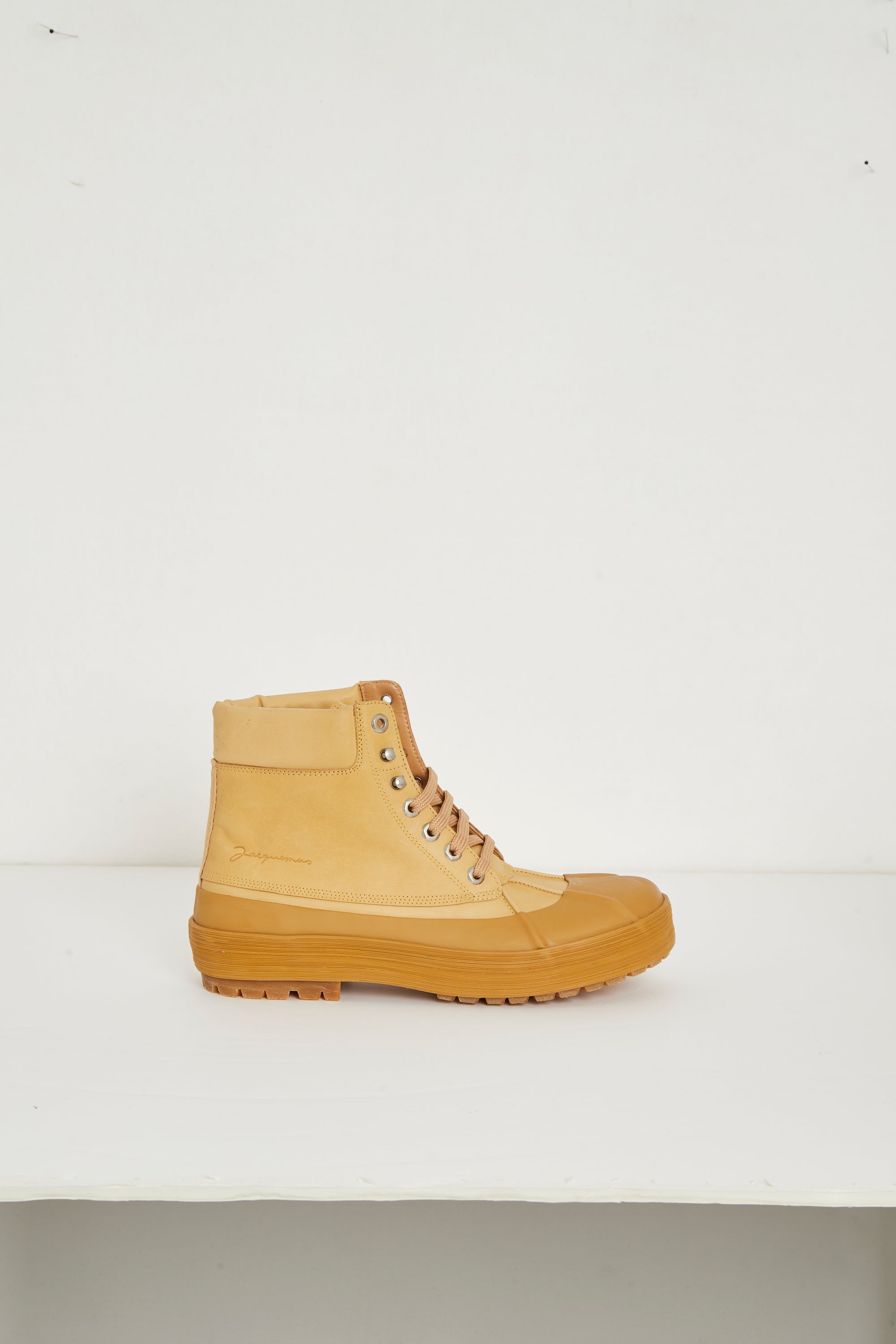 Bottines hautes Meuniers en cuir - Camel