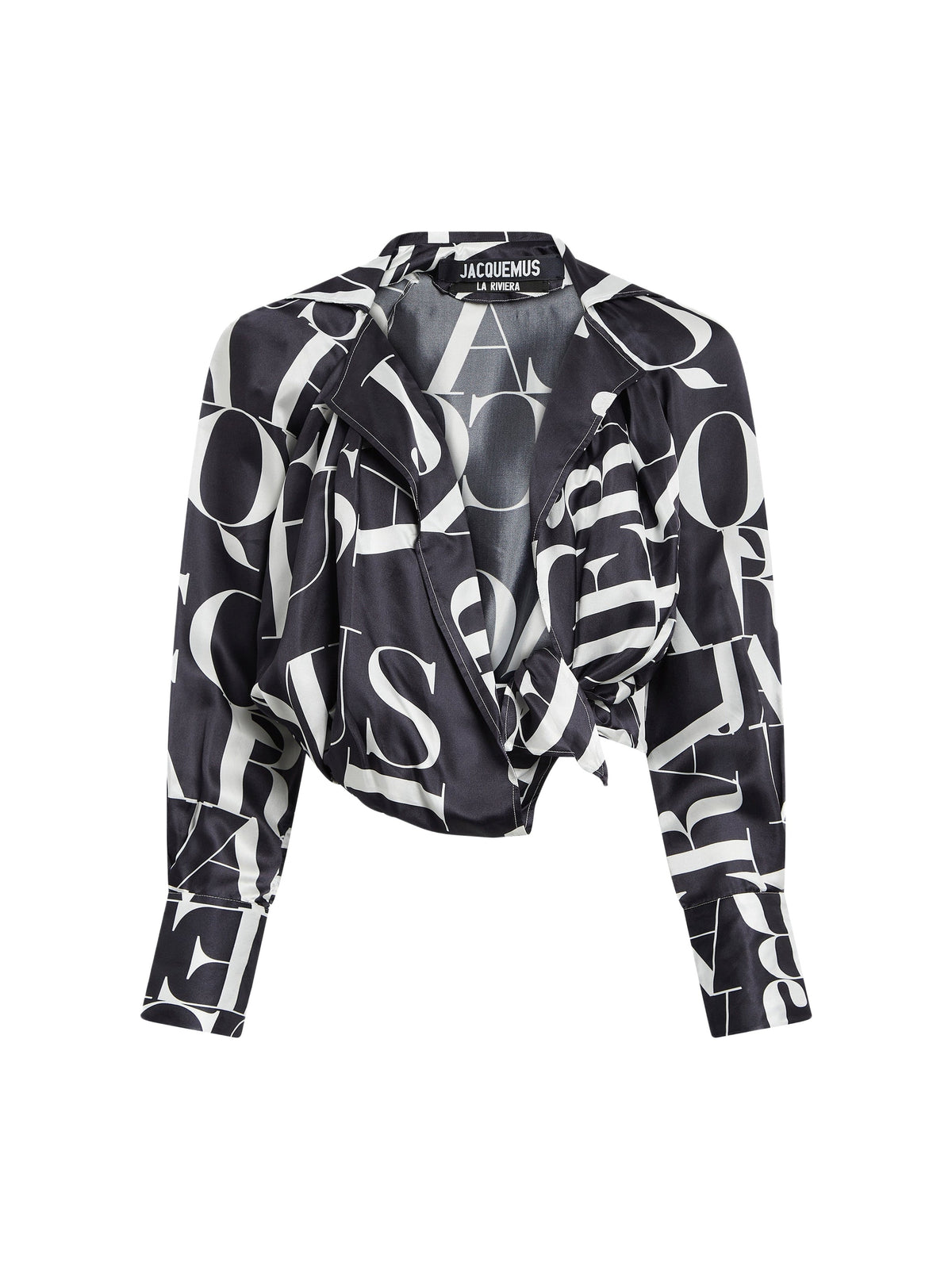 Chemise Figari à nouer - Print Blue Leaves