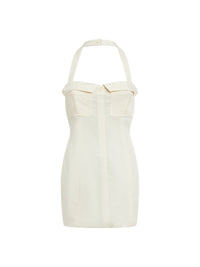 Robe courte Roman structurée - White