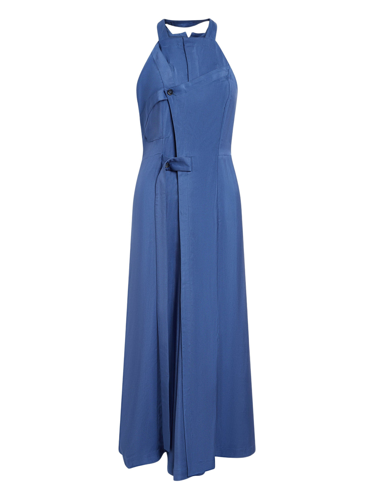 Robe midi Marco en soie mélangée - Blue