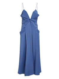 Robe midi Calvi en soie mélangée - Blue
