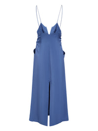 Robe midi Calvi en soie mélangée - Blue