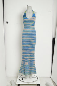 Robe Tropea longue - Blue Stripes