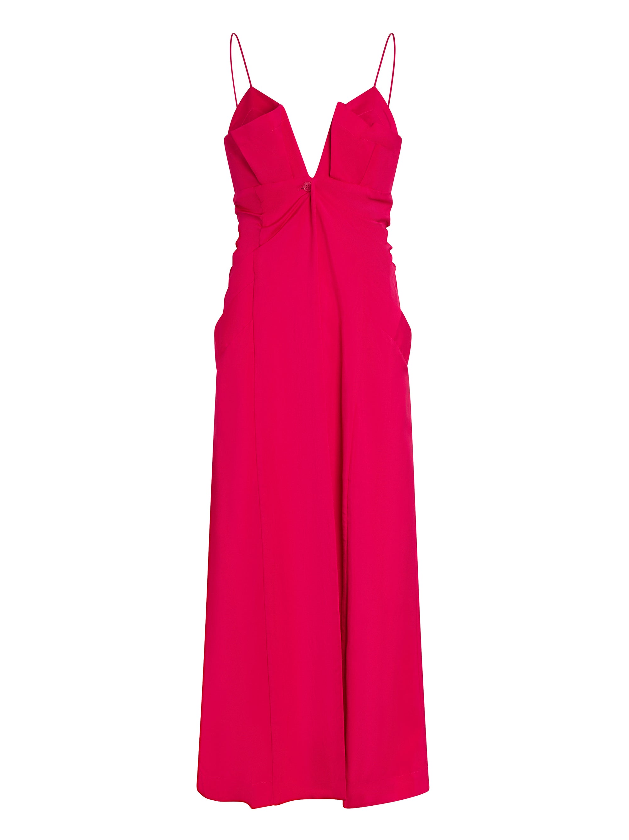 Robe midi Calvi en soie mélangée - Pink