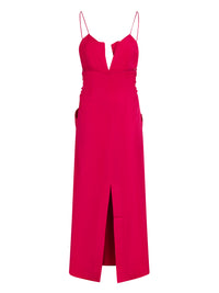 Robe midi Calvi en soie mélangée - Pink