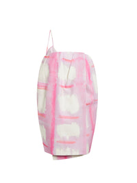 Robe courte Soleil en soie mélangée - Pink