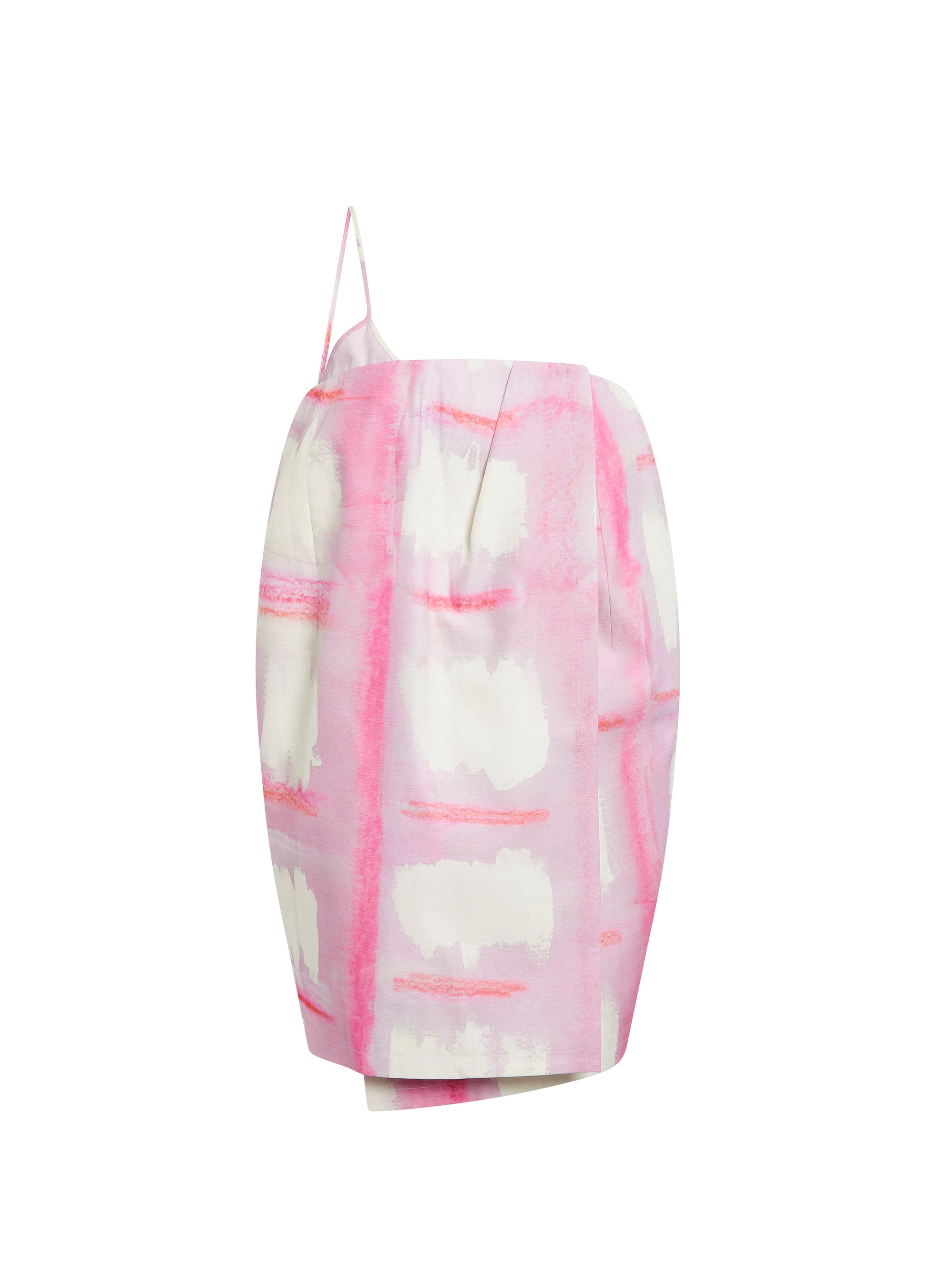 Robe courte Soleil en soie mélangée - Pink