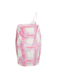 Robe courte Soleil en soie mélangée - Pink