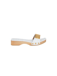 Sandales Tatanes en cuir - Print Blue Squares