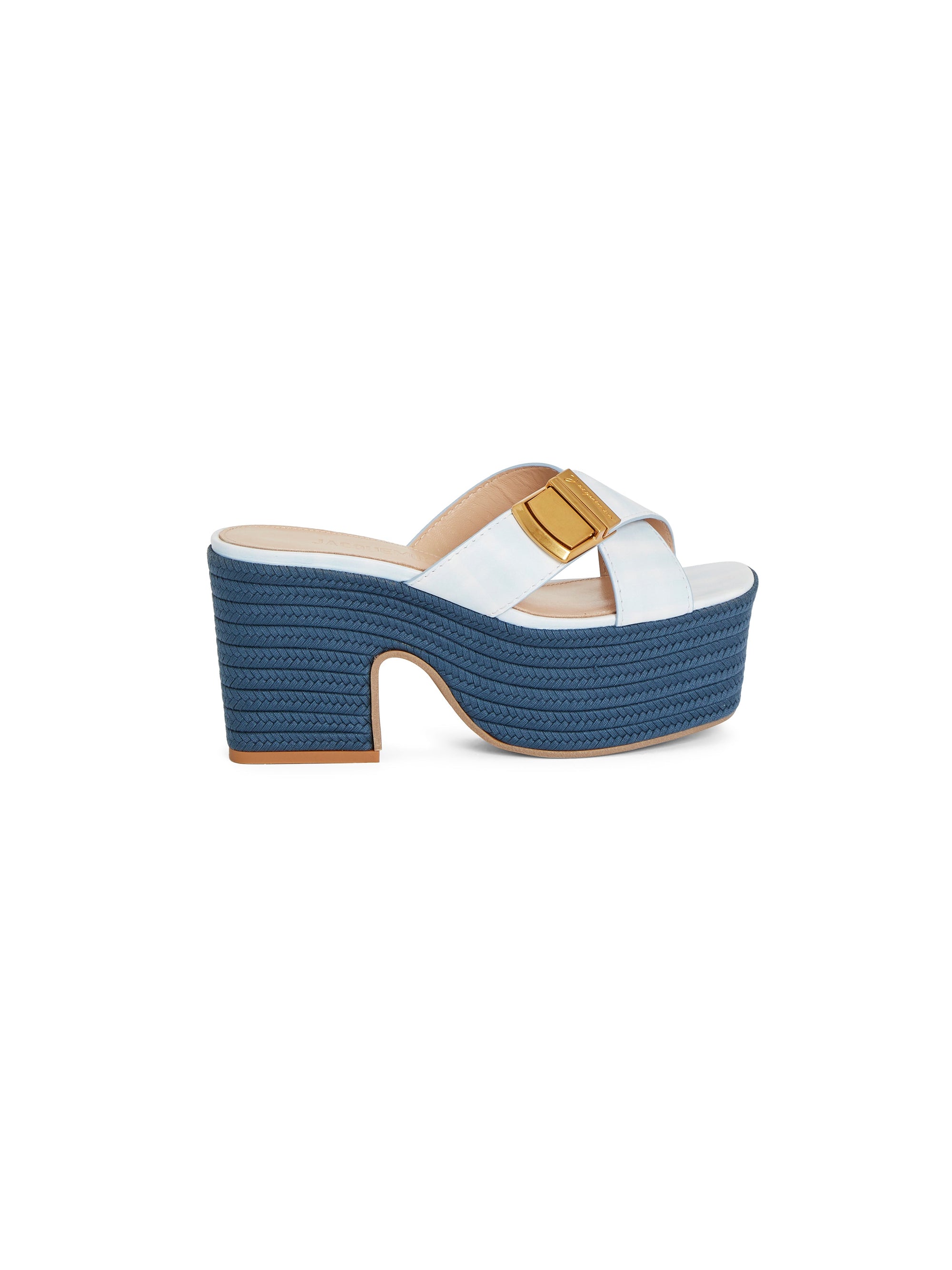 PRINT BLUE SQUARES LES SANDALES TATANES