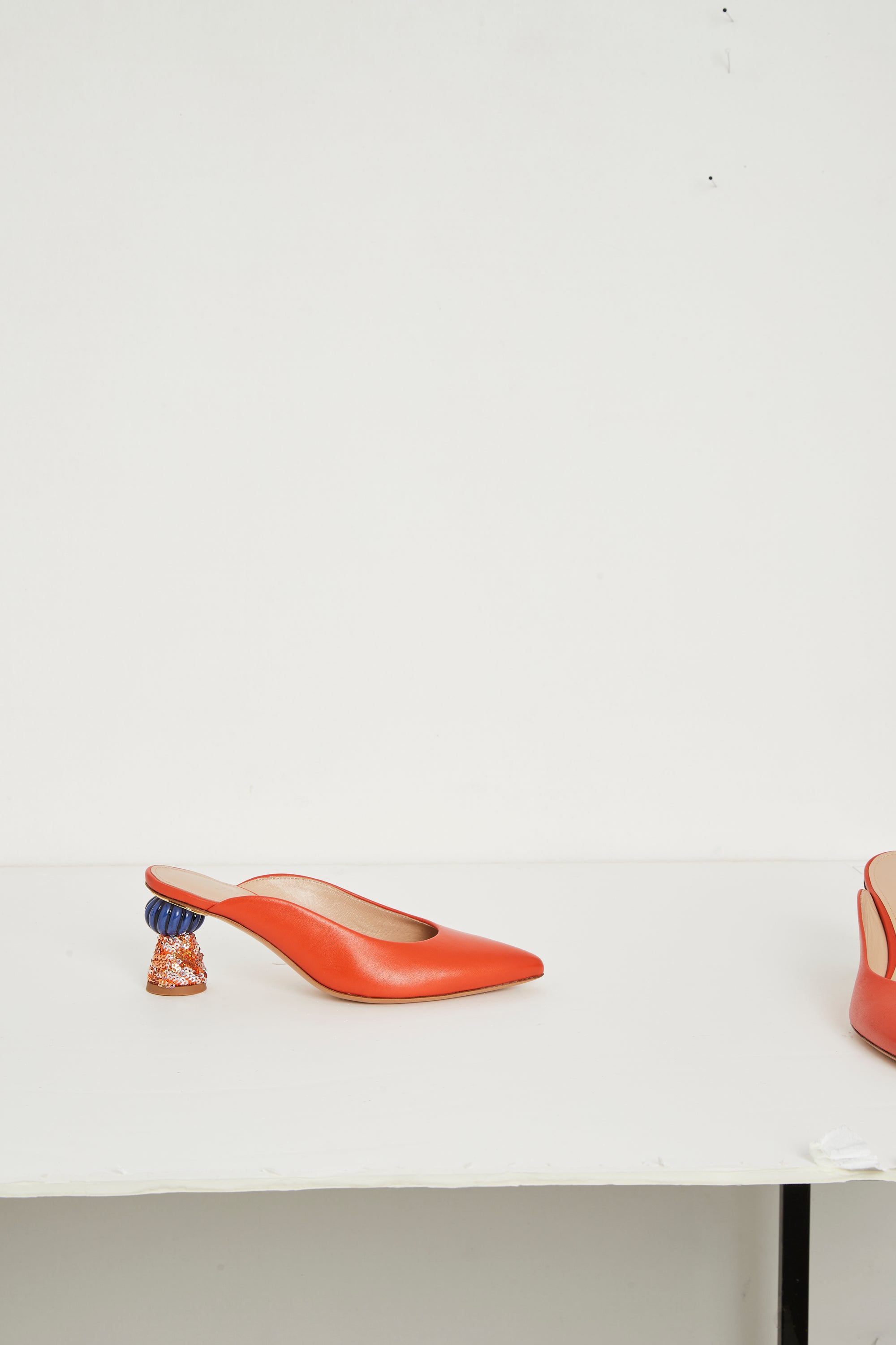Mules Maceio en cuir - Orange