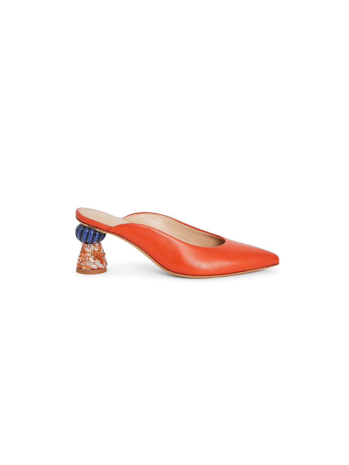 Mules Maceio en cuir - Orange