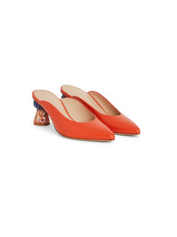 Mules Maceio en cuir - Orange