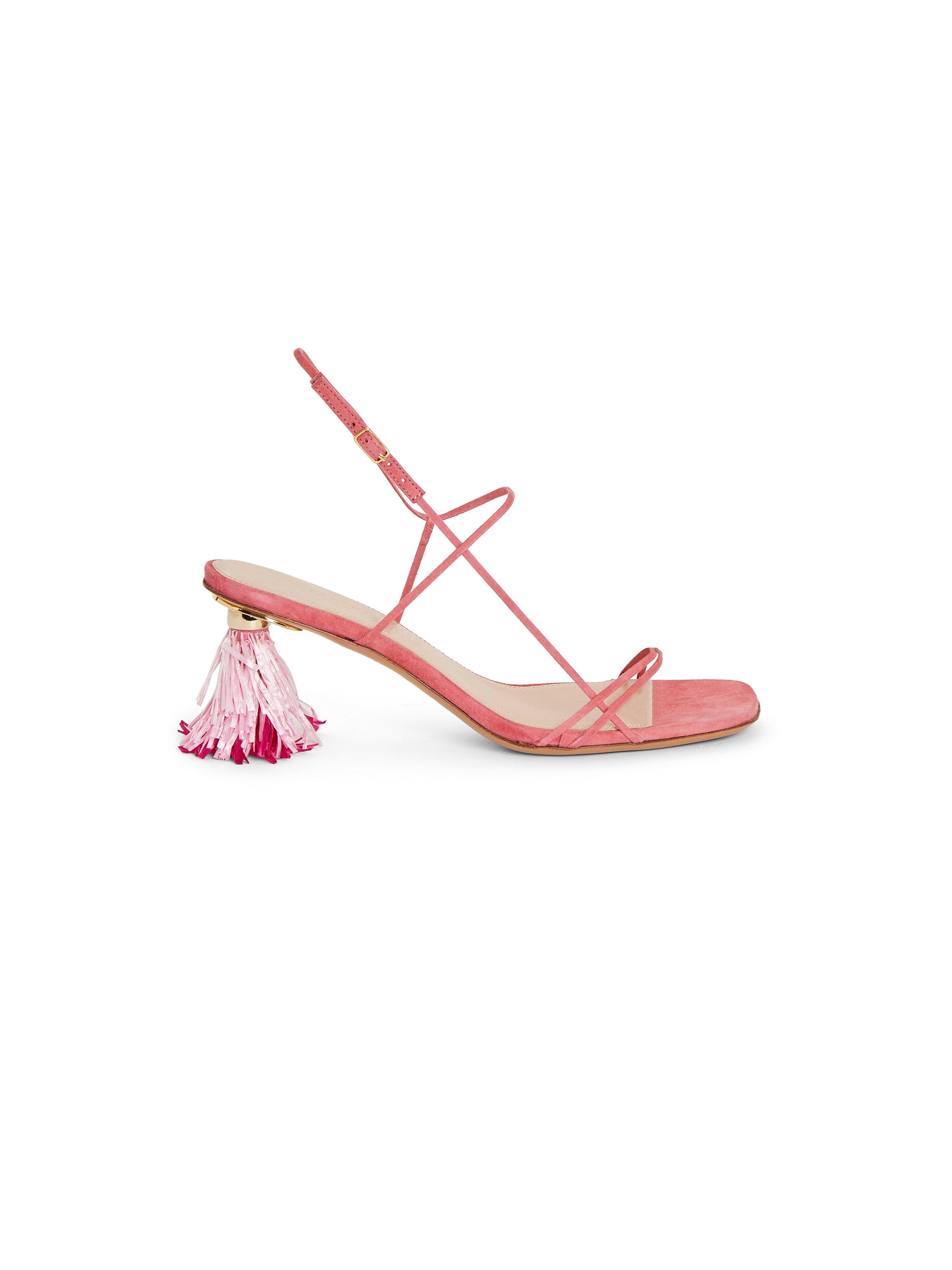 PINK LES SANDALES RAPHIA