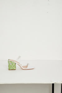 Mules Estello en cuir - White