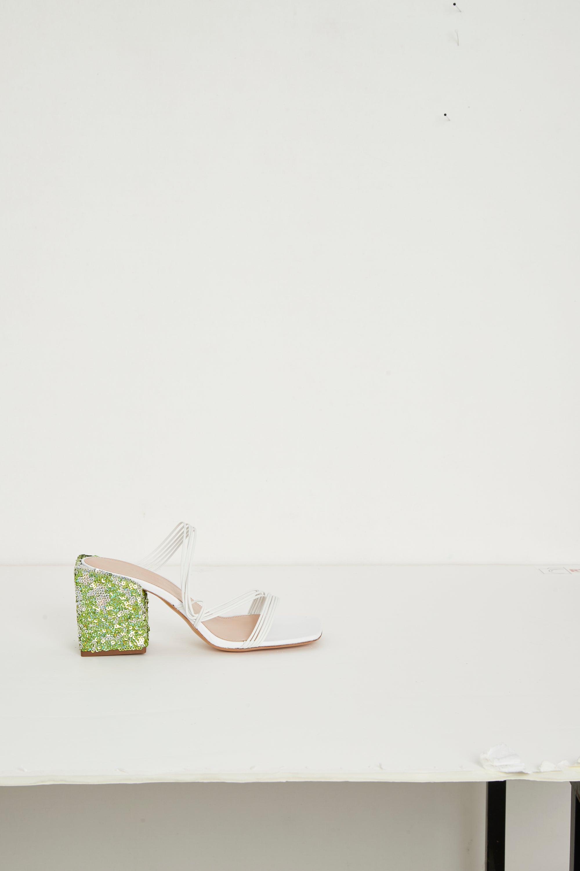 Mules Estello en cuir - White