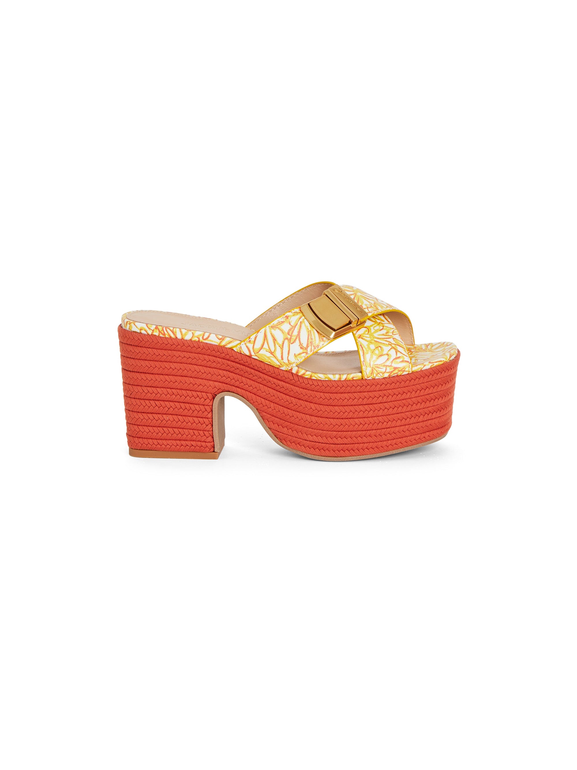 PRINT ORANGE FLOWERS LES SANDALES TATANES