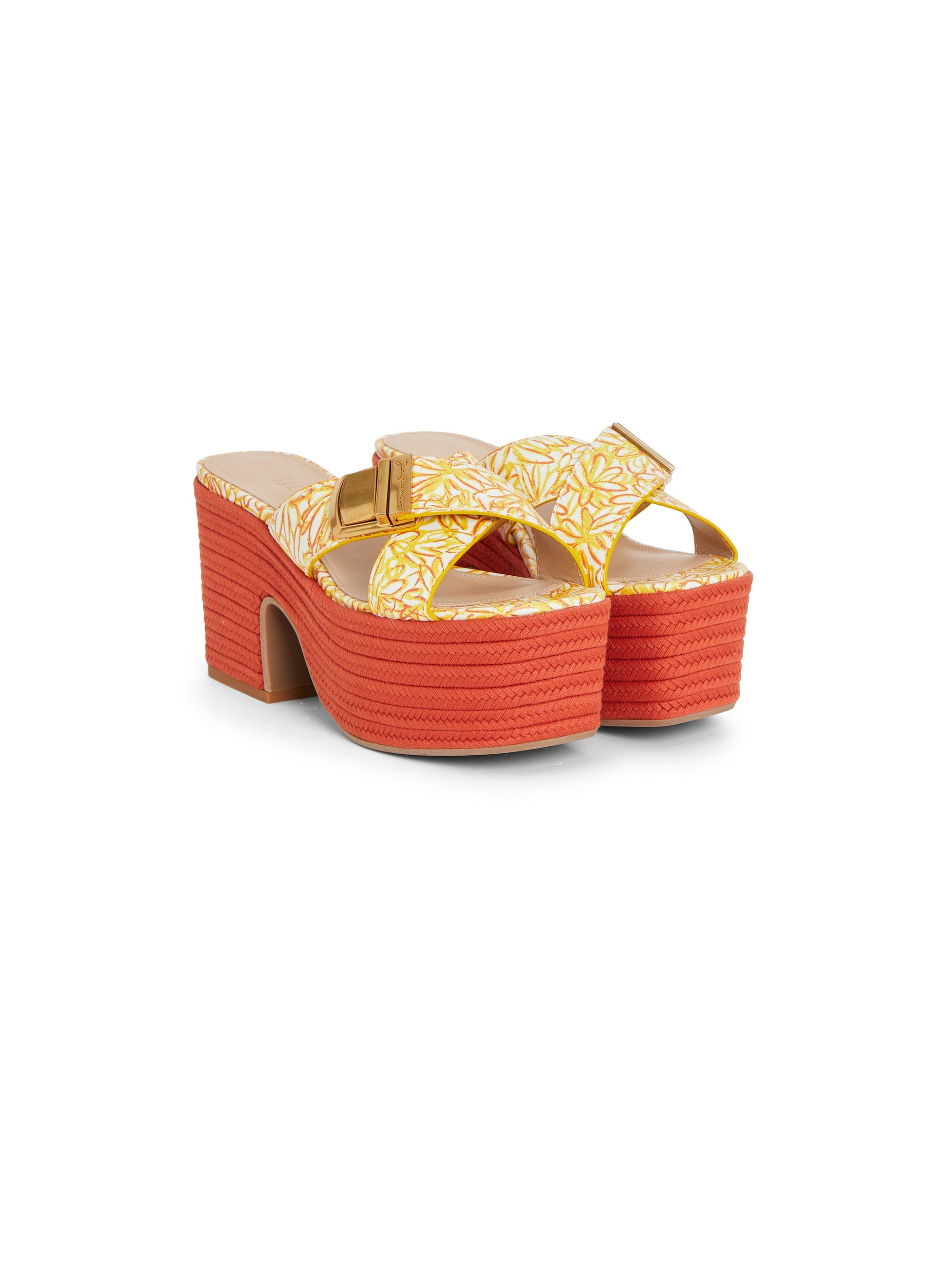 PRINT ORANGE FLOWERS LES SANDALES TATANES