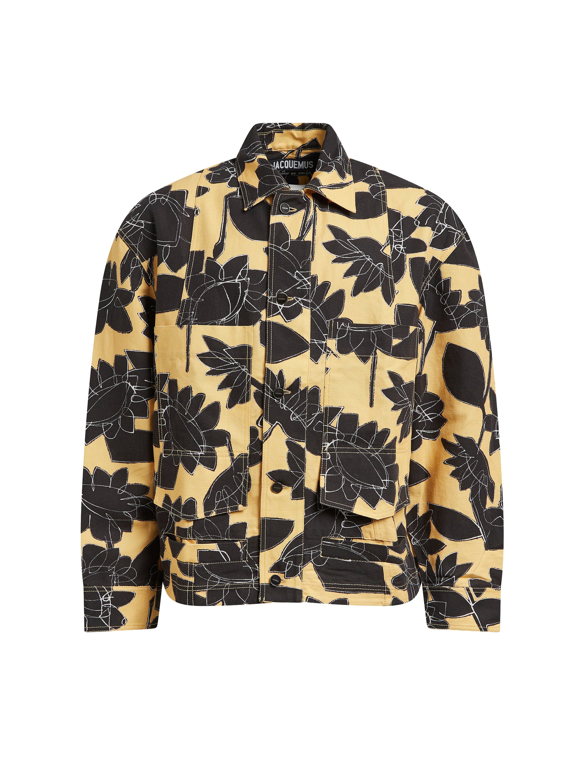 Veste Marcel à poches - Yellow Flowers