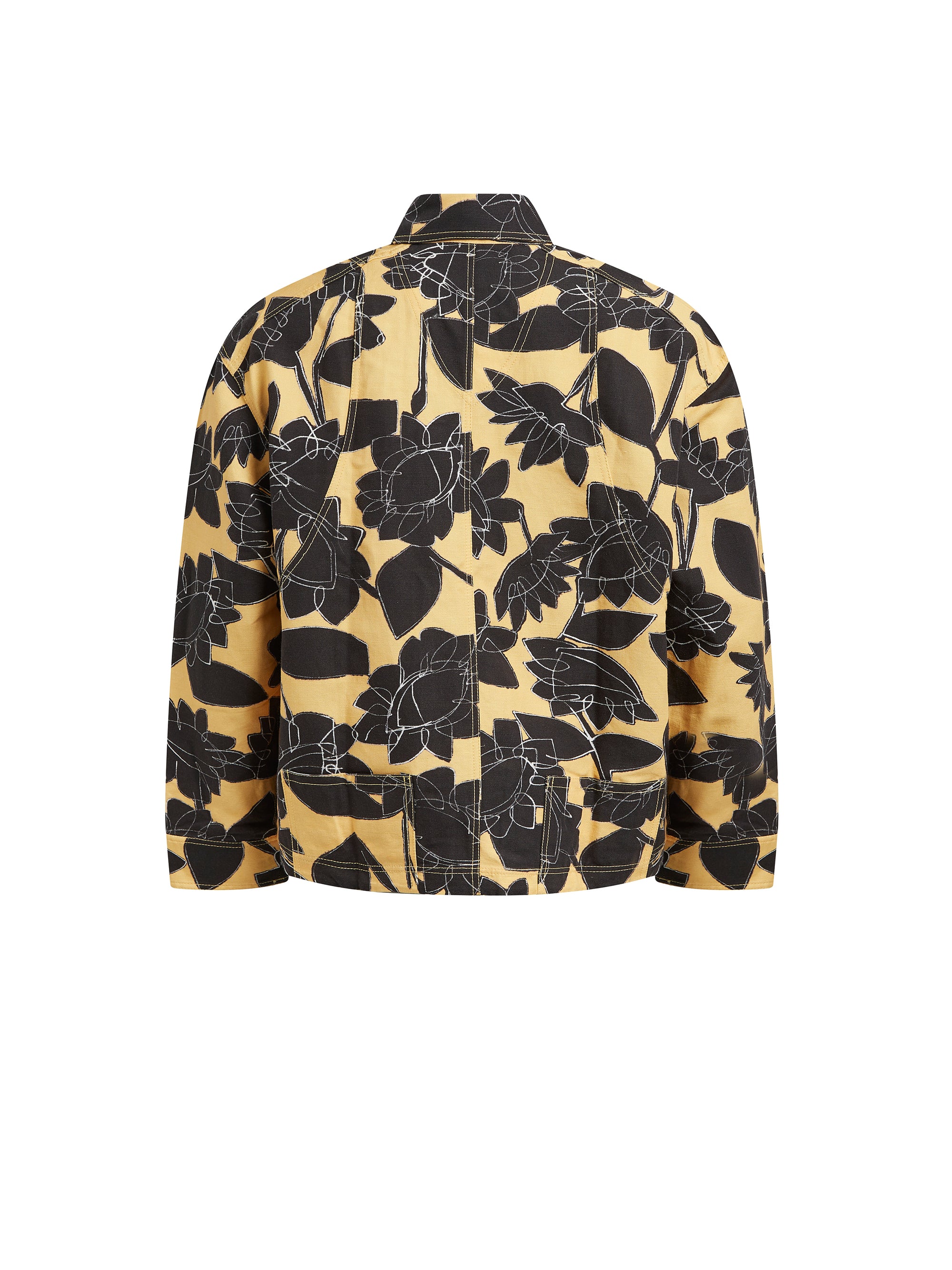 Veste Marcel à poches - Yellow Flowers