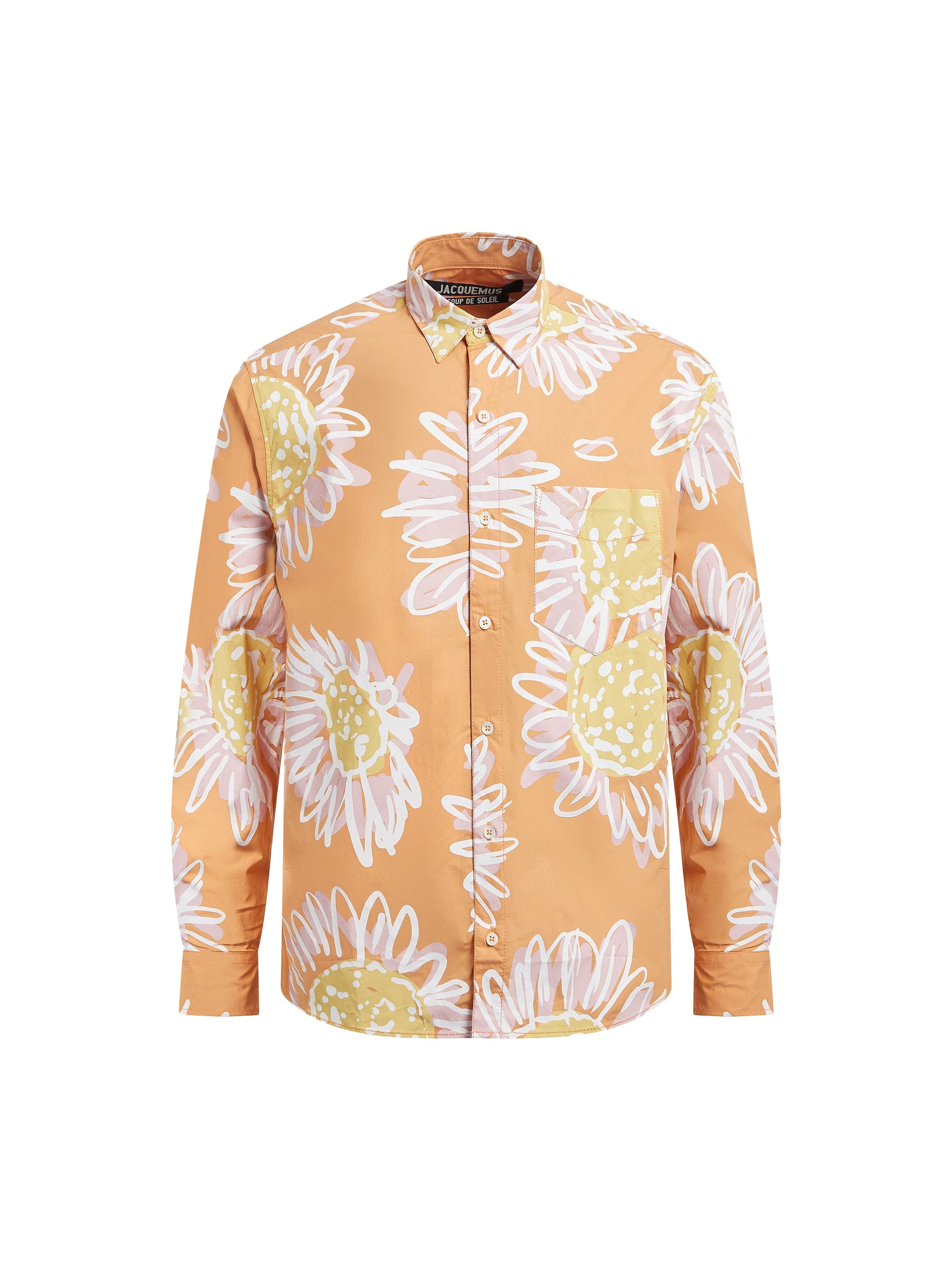 PRINT ORANGE FLOWERS LA CHEMISE SIMON
