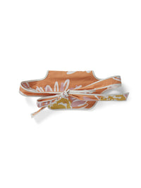 Sac Banane à nouer - Orange Flowers
