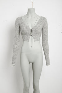 Cardigan Alzou en laine - Light Grey