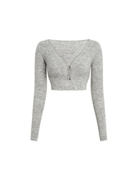 Cardigan Alzou en laine - Light Grey