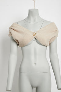 Cardigan Valerie en laine - Beige
