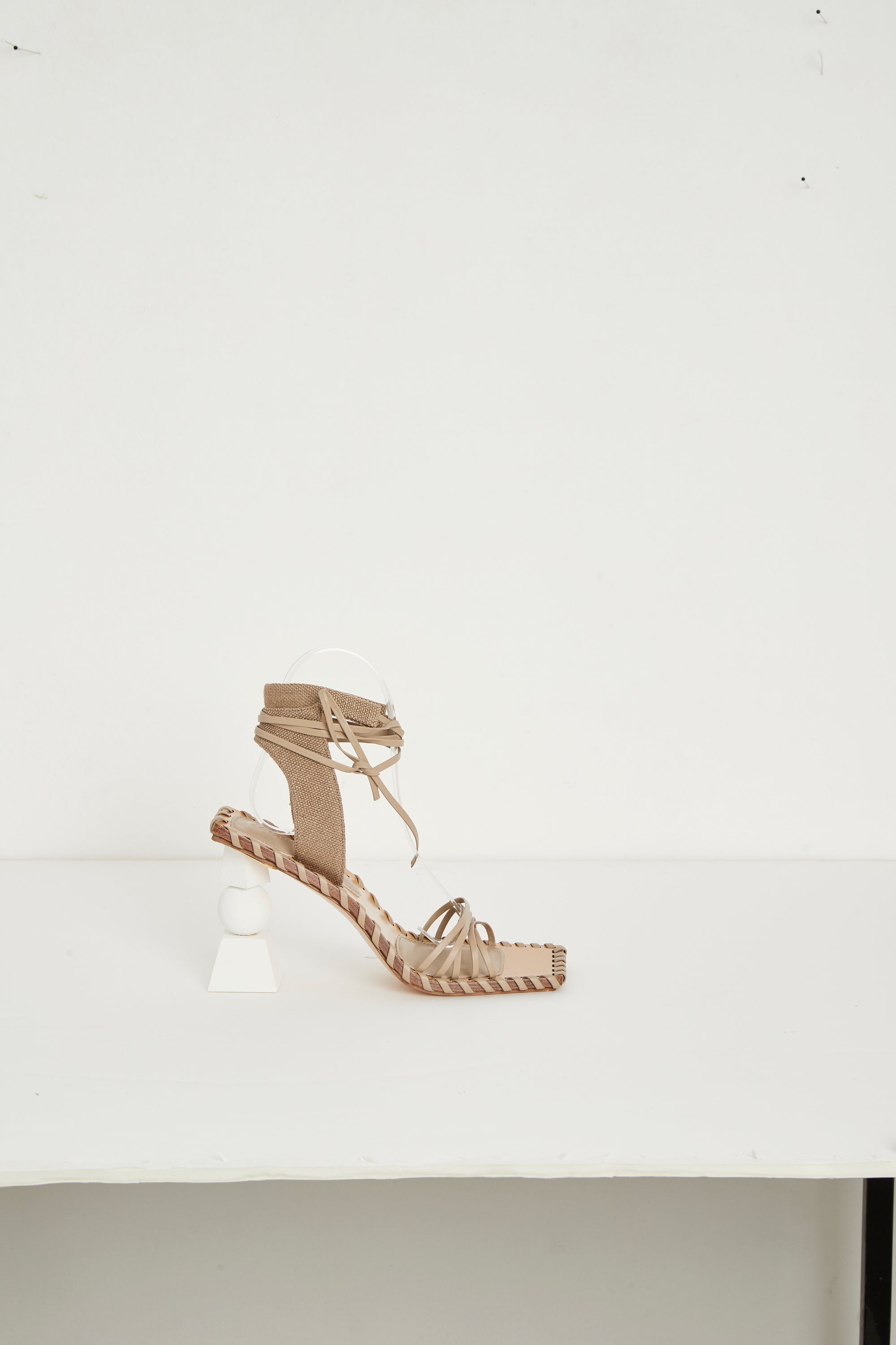 Sandales hautes Valerie en cuir - Brown
