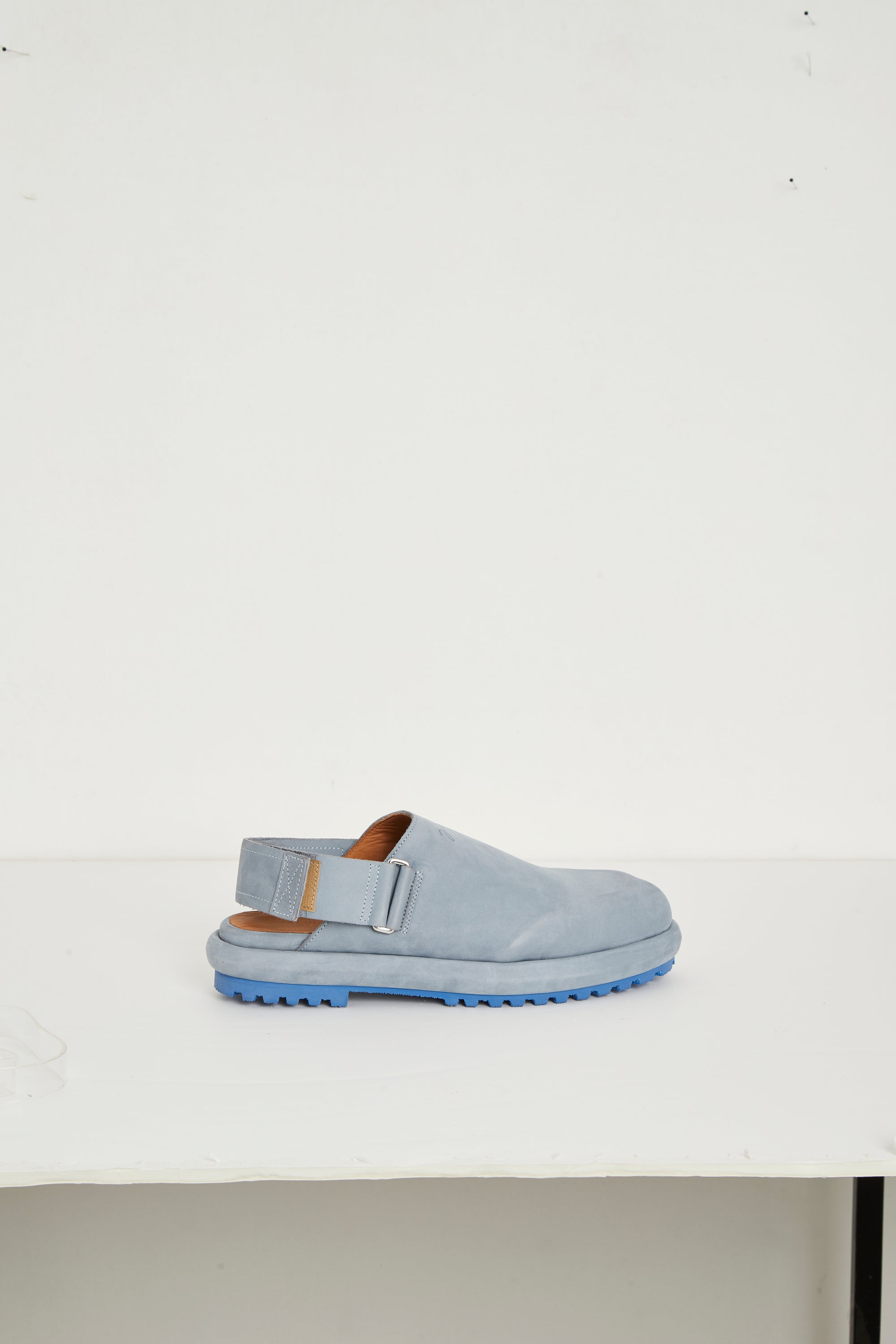 Mules en cuir - Navy Blue
