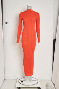 Robe Maille Azur - Orange