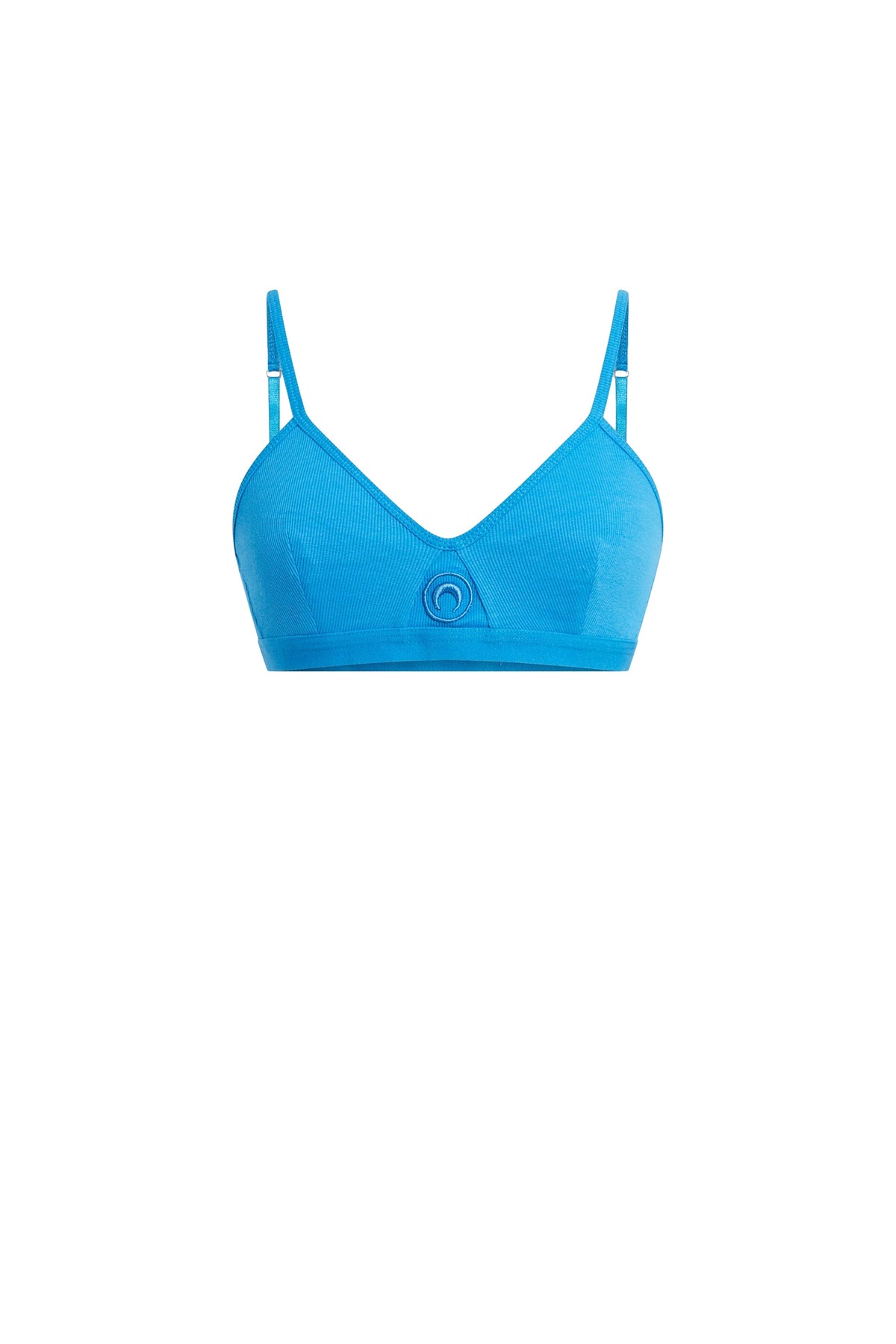 Soutien-gorge en coton côtelé - Blue