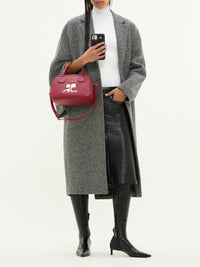 2pcs NEW / MANTEAU EN LAINE CAVIAR OVERSIZE - Black & White
