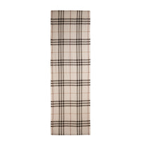 1 qty Foulard léger en laine et soie à motif check - Ivory Check