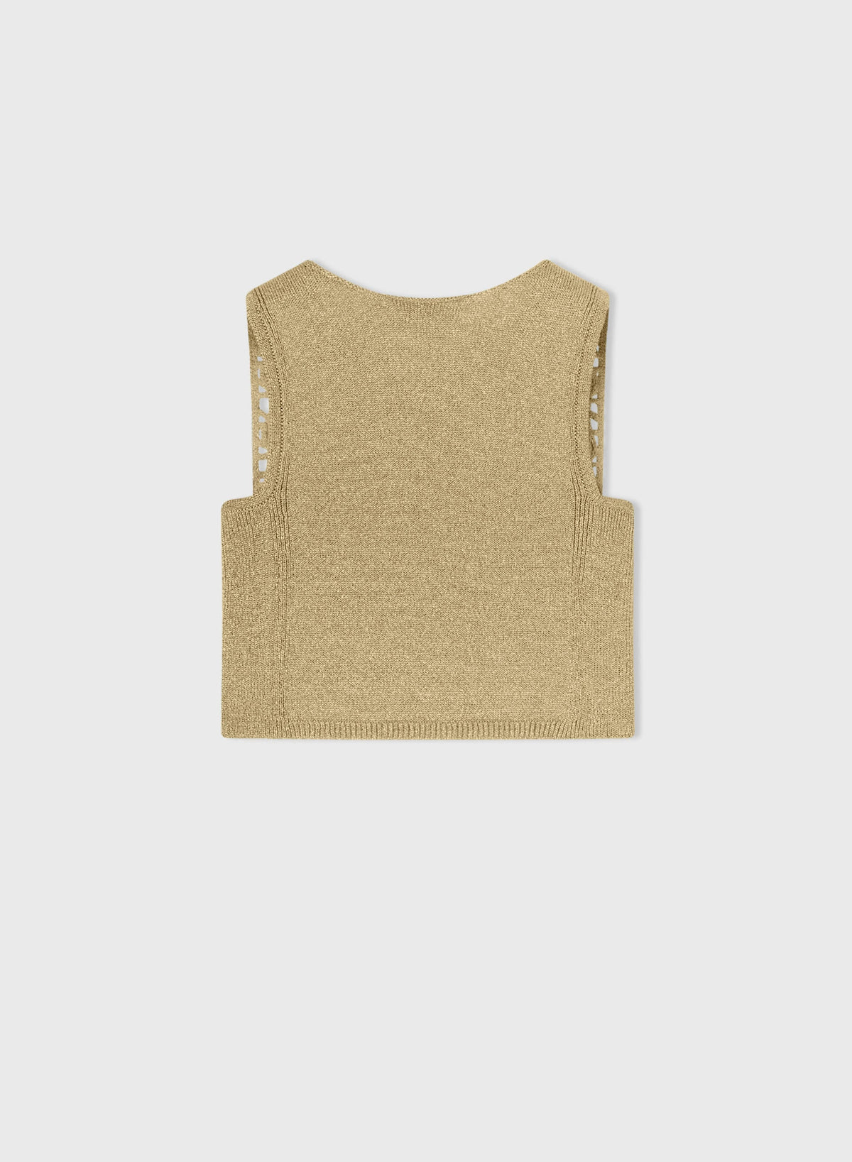GOLD LUREX KNOT MOTIF CROP TOP
