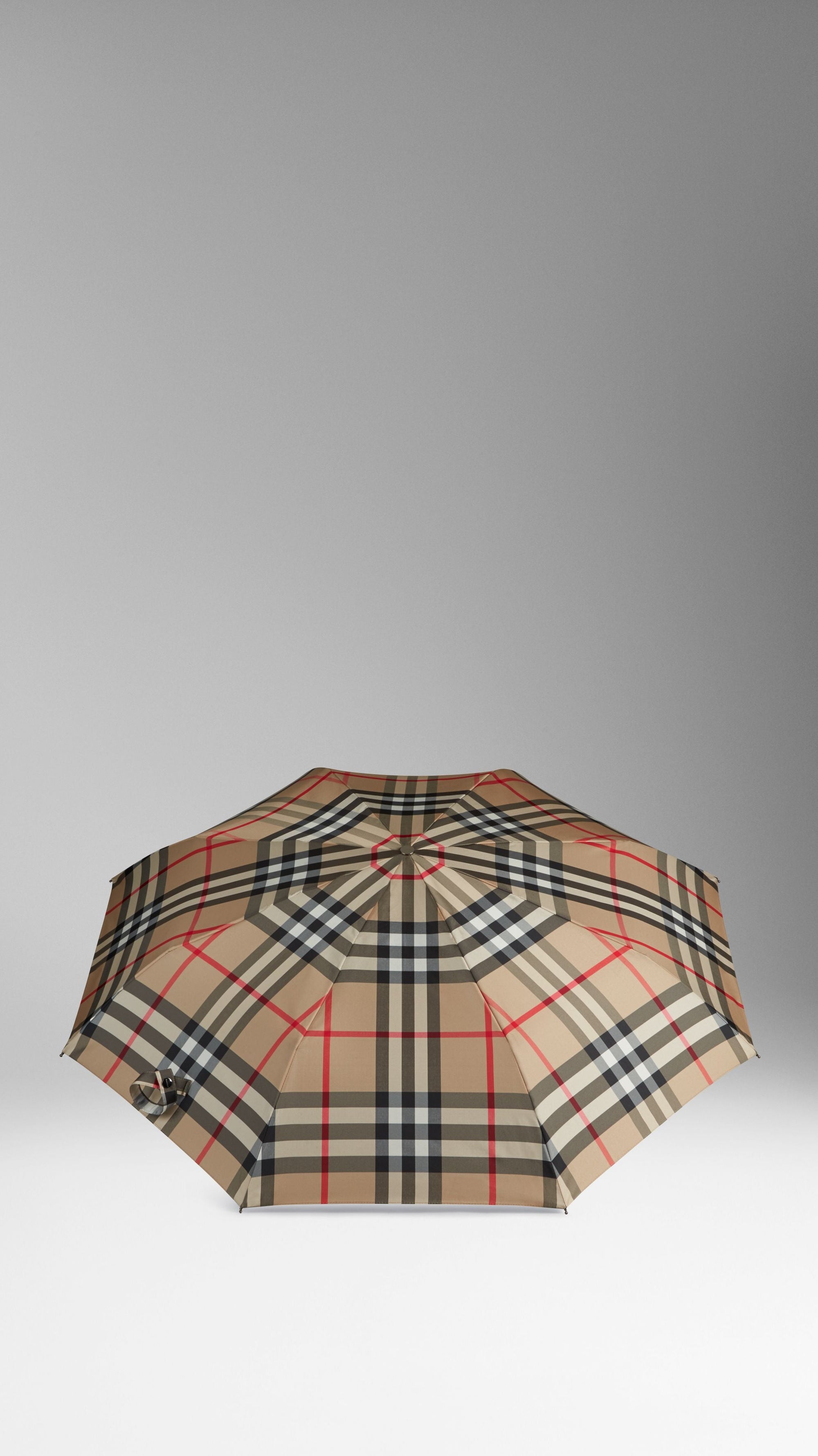 1 qty Parapluie télescopique à motif check - Camel Check