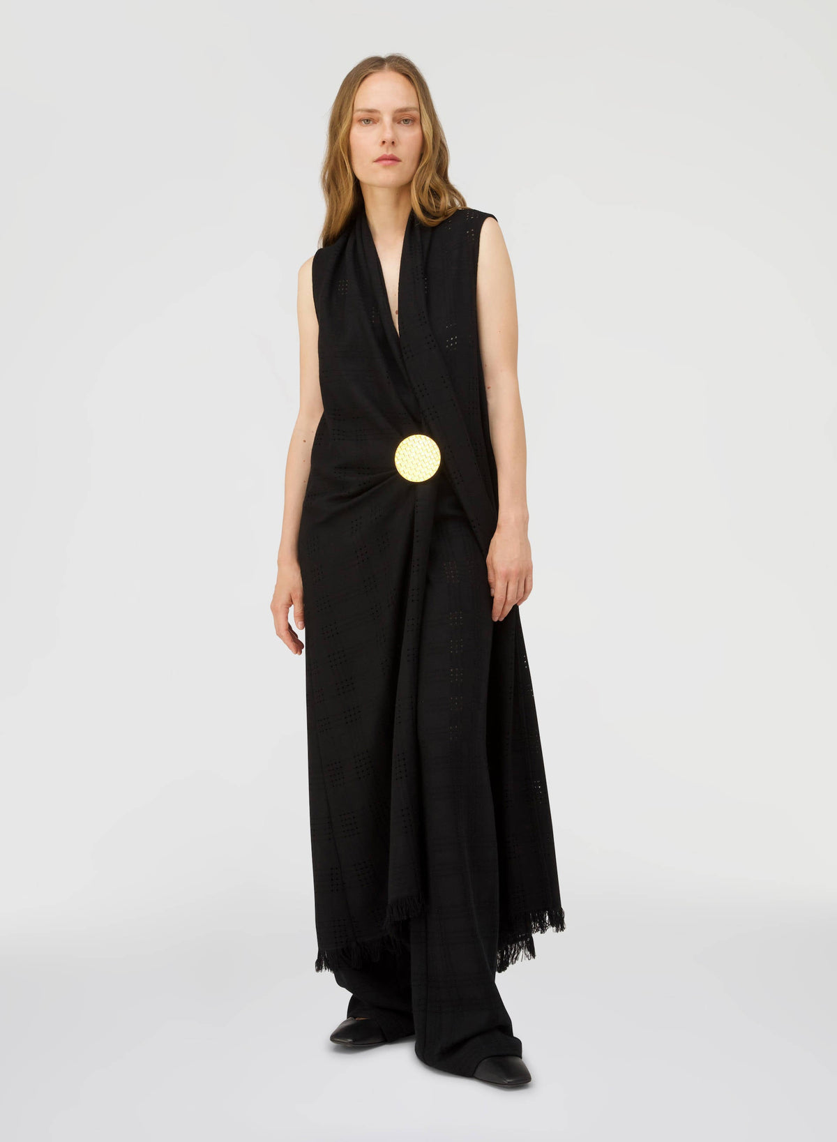BLACK SUPERLIGHT CASHMERE VEST DRESS