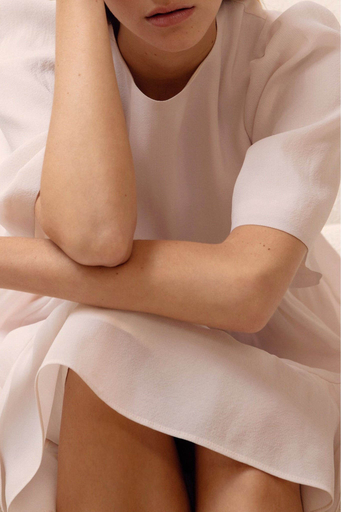Robe courte Le Terrence en soie - Rose Clair