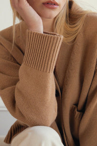 Cardigan Le Niklaus en laine - Marron camel