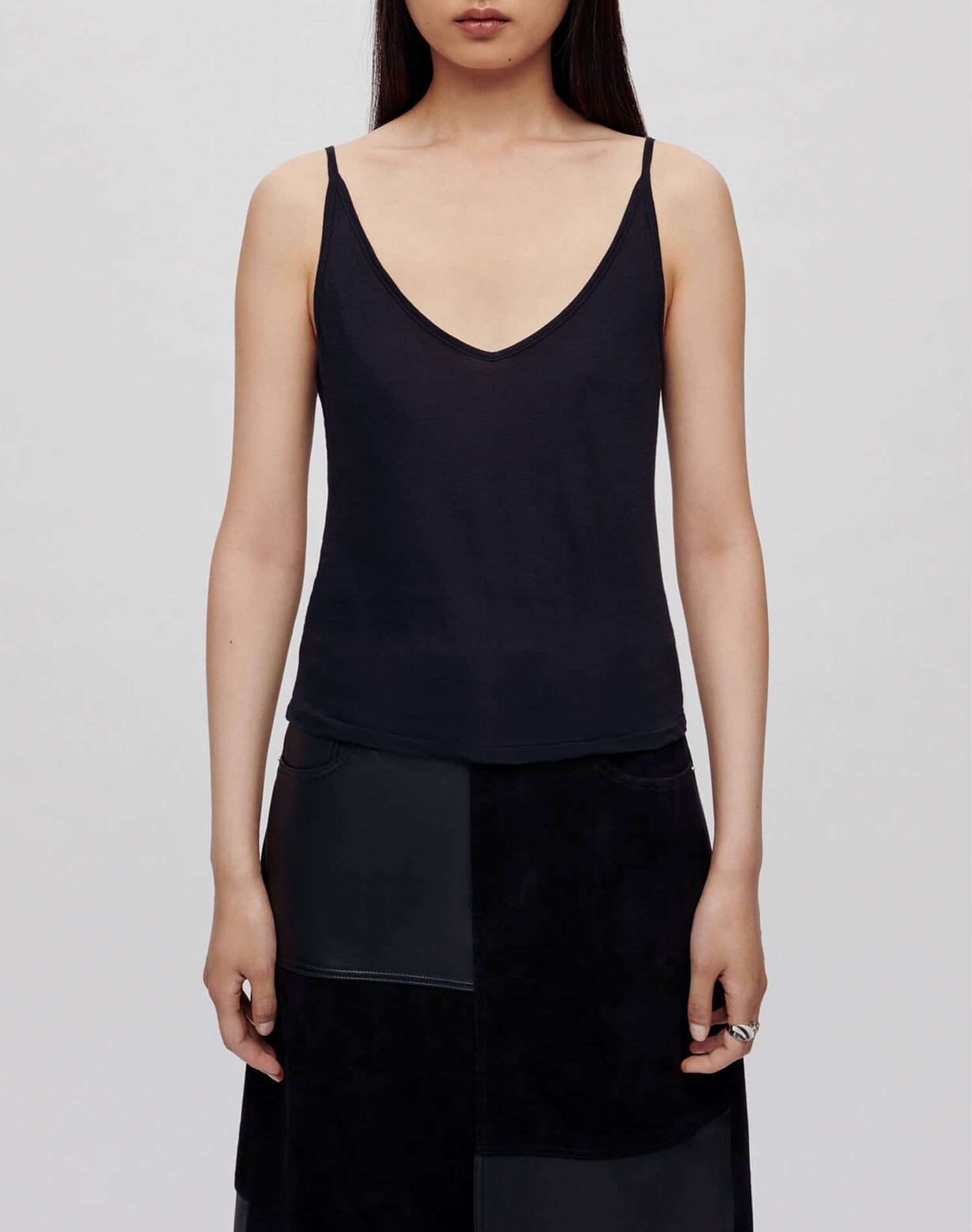 Hanes thin straps tank top - Black