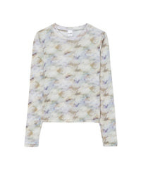 Transparent long-sleeved T-shirt - Celestial Watercolor